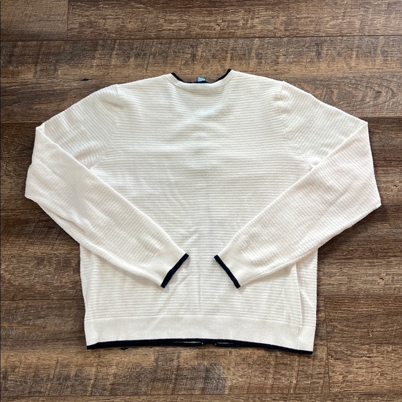 Draper James Ivory Cardigan with Black Accents - Picture 7 of 7